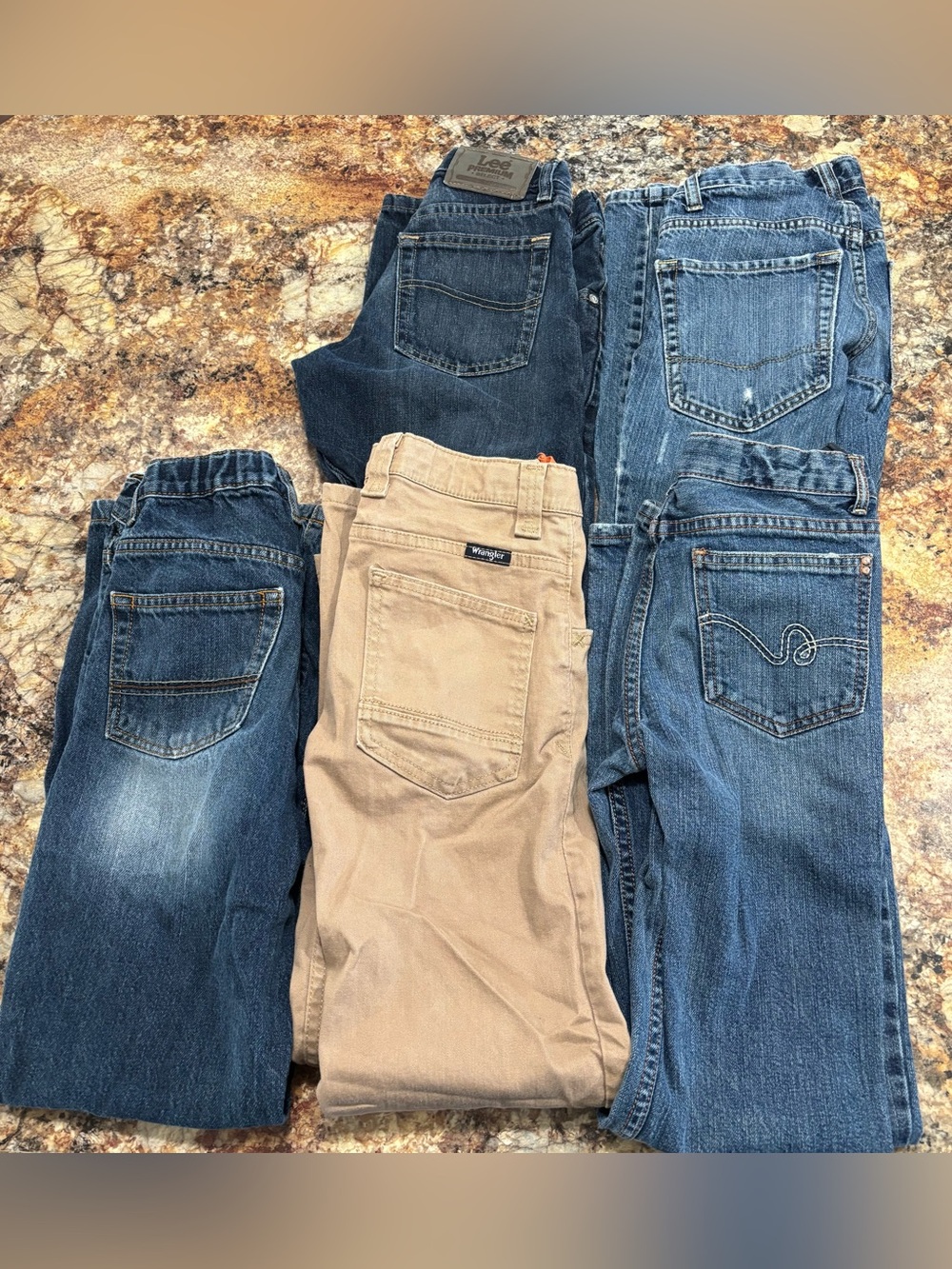Boys Size 12 Pants and Jeans Bundle Wrangler Levi’s 5-Piece Lot